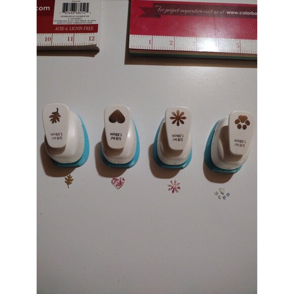 Craft Colorbok Paper Bundle(2 Pads) & Recollections Paper Punches(4) - Picture 10 of 11